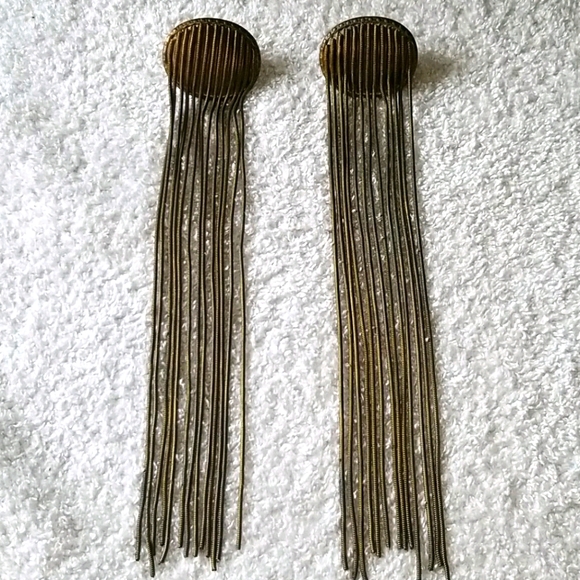 Vintage Jack Smile fringe clip-on earrings - Picture 1 of 6